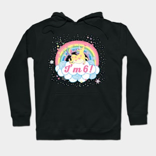 6Th Birthday Cute Girls Rainbow Unicorn Party Hoodie